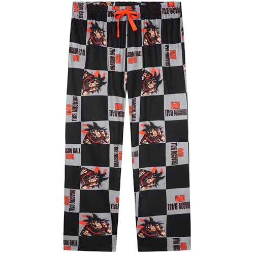 Dragon Ball Z Freizeithose Herren Lang Schlafanzug Hose mit Taschen Son Goku Jogginghose Anime Geschenk für Männer Teenager (L, Mehrfarbig) von Dragon Ball Z