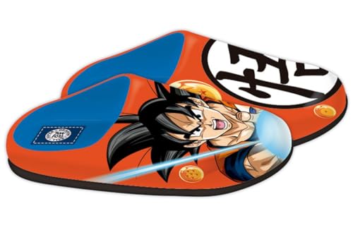 Dragon Ball Z Hausschuhe, Goku Sohle Rutschfeste Hausschuhe für Teenager, Größe EU 28 bis 33 (Mehrfarbig, EU Schuhgrößensystem, Kleinkind, Herren, Numerisch, M, 29) von Dragon Ball Z