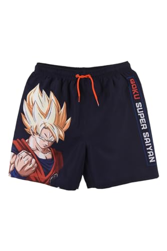 Dragon Ball Z Jungen Badeanzug, Super Saiyan Bermuda Badeshorts, Kinder Badehose, Größe 12 Jahre, Blau von Dragon Ball Z