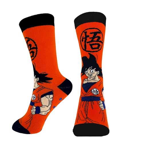 Dragon Ball Z Socken für Jungen, Goku Anti-Rutsch Socken, Geschenk für Jungen und Jugendliche, Größe EU 31/34 von Dragon Ball Z