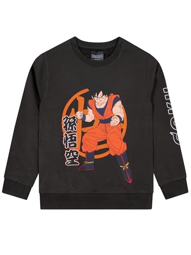 Dragon Ball Z Sweatshirt Jungen | Goku Langarm Anime Pullover Kinder | Jungen Pullover | Baumwolle Kinderkleidung | Grau 146 von Dragon Ball Z