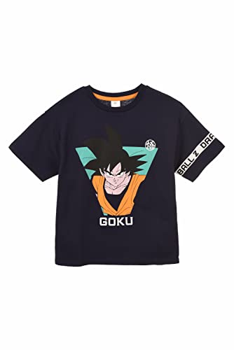 Dragon Ball Z T-Shirt für Jungen, T-Shirt aus Weicher Baumwolle, Goku-Design, Kurzarm-T-Shirt für Kinder und Jugendliche, Größen 4 bis 10 Jahre (as3, Age, 4_Years, Regular, Blau) von Dragon Ball Z