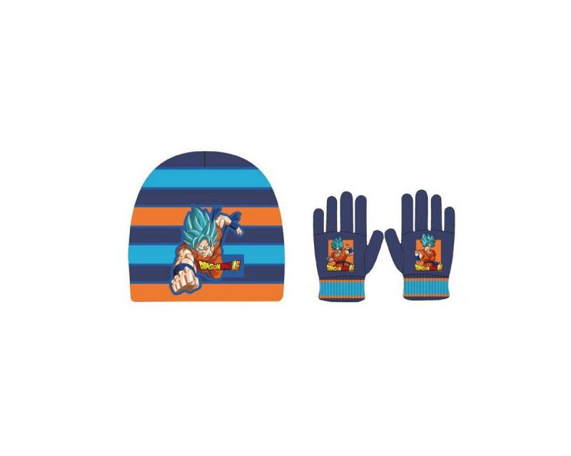 Dragon Ball Fleecehandschuhe Dragon Ball Saiyan Blue Kinder Mütze & Handschuh Set von Dragon Ball