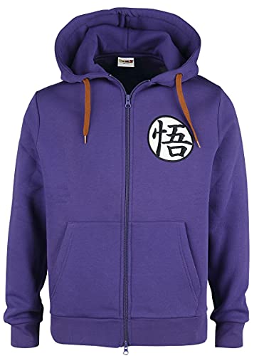 Dragon Ball Goku Männer Kapuzenjacke lila S 80% Baumwolle, 20% Polyester Anime, Gaming von Dragon Ball