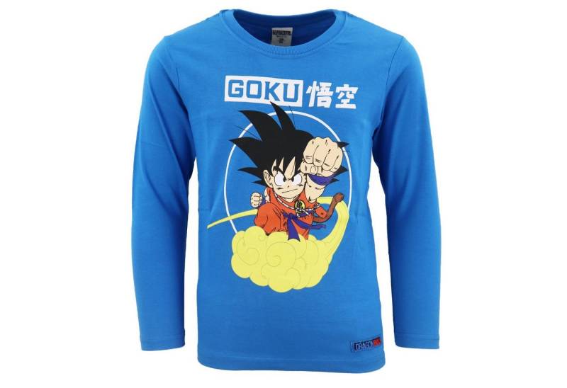 Dragon Ball Langarmshirt Anime Dragonball Goku Kinder Jungen langarm Shirt Gr. 104 bis 152 100% Baumwolle von Dragon Ball