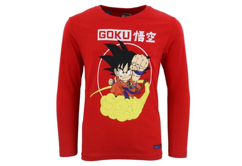 Dragon Ball Langarmshirt Anime Dragonball Goku Kinder Jungen langarm Shirt Gr. 104 bis 152 100% Baumwolle von Dragon Ball
