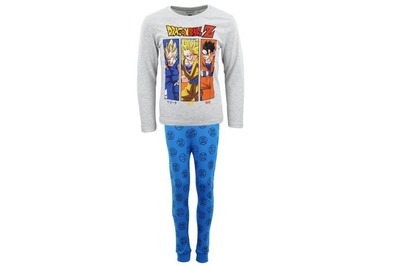 Dragon Ball Schlafanzug Anime Dragon Ball Goku Kinder langarm Pyjama Gr. 116 bis 152, Baumwolle von Dragon Ball