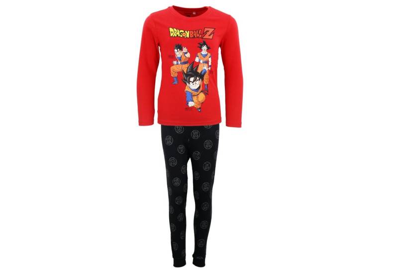 Dragon Ball Schlafanzug Anime Dragon Ball Goku Kinder langarm Pyjama Gr. 116 bis 152, Baumwolle von Dragon Ball
