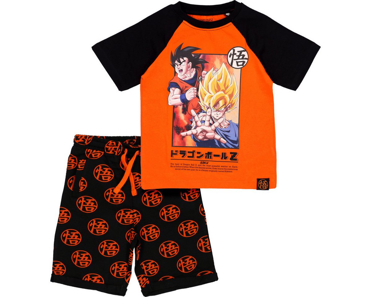 Dragon Ball T-Shirt & Shorts Goku Unisex Kinder (2-tlg) Kinderset, Kinder Outfit, Kinder T-Shirt, Kindershorts, Zweiteiler von Dragon Ball