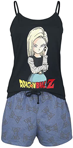 Dragon Ball Z - Android 18 Frauen Schlafanzug schwarz/blau L 100% Baumwolle Anime, Gaming von Dragon Ball