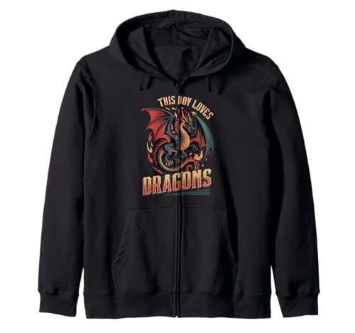 Dieser Junge liebt Dragons Boys Dragon Kapuzenjacke von Dragon Designs for Boys Who Love Dragons