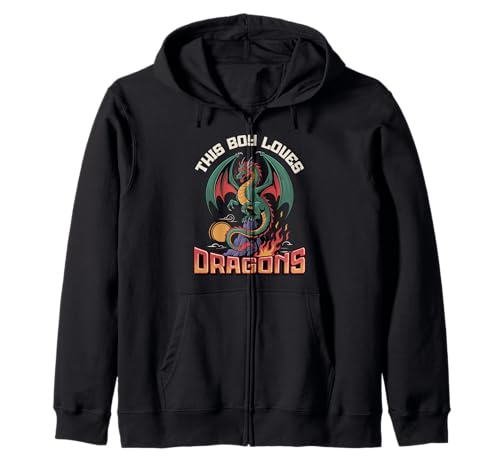 Dieser Junge liebt Dragons Boys Dragon Kapuzenjacke von Dragon Designs for Boys Who Love Dragons