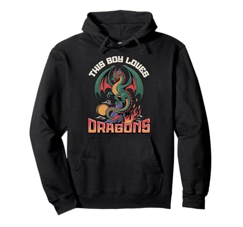 Dieser Junge liebt Dragons Boys Dragon Pullover Hoodie von Dragon Designs for Boys Who Love Dragons