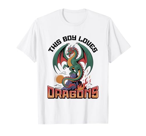 Dieser Junge liebt Dragons Boys Dragon T-Shirt von Dragon Designs for Boys Who Love Dragons