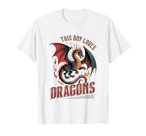 Dieser Junge liebt Dragons Boys Dragon T-Shirt von Dragon Designs for Boys Who Love Dragons