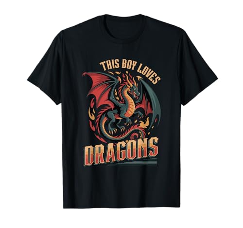 Dieser Junge liebt Dragons Boys Dragon T-Shirt von Dragon Designs for Boys Who Love Dragons
