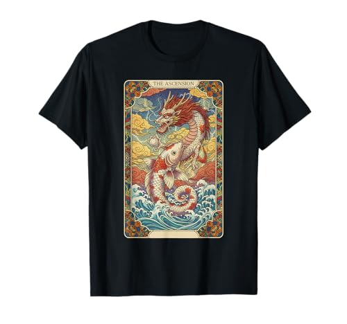 Chinesischer Drache Vintage Japanischer Koi Karpfen Herren Grafik T-Shirt von Dragon Japanese Koi Carp