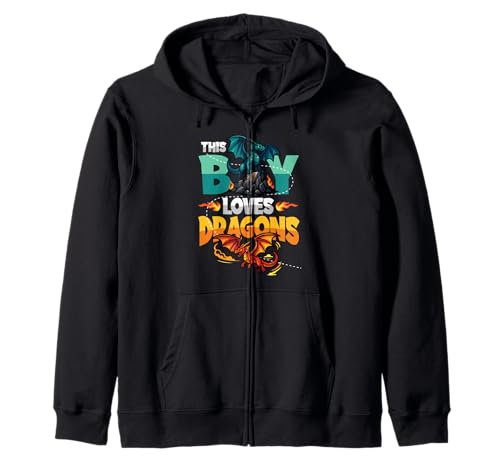 Dragon Lover Kids Dieser Junge liebt Drachen Kapuzenjacke von Dragon Lover Apparel for Boys Designs