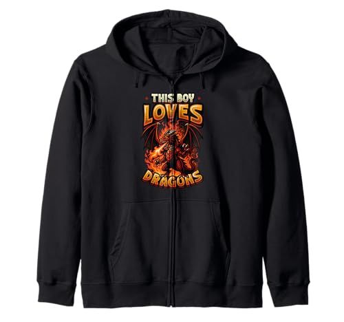 Dragon Lover Kids Dieser Junge liebt Drachen Kapuzenjacke Dragon Lover Kids Dieser Junge liebt Drachen Kapuzenjacke von Dragon Lover Apparel for Boys Designs