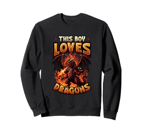 Dragon Lover Kids Dieser Junge liebt Drachen Sweatshirt Dragon Lover Kids Dieser Junge liebt Drachen Sweatshirt von Dragon Lover Apparel for Boys Designs