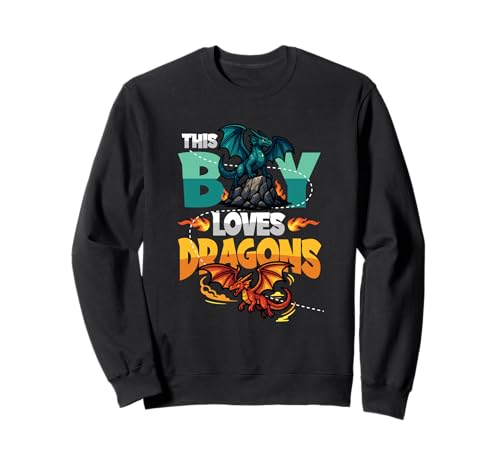 Dragon Lover Kids Dieser Junge liebt Drachen Sweatshirt Dragon Lover Kids Dieser Junge liebt Drachen Sweatshirt von Dragon Lover Apparel for Boys Designs