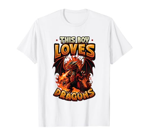 Dragon Lover Kids Dieser Junge liebt Drachen T-Shirt Dragon Lover Kids Dieser Junge liebt Drachen T-Shirt von Dragon Lover Apparel for Boys Designs