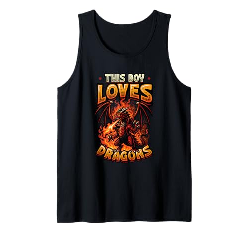 Dragon Lover Kids Dieser Junge liebt Drachen Tank Top Dragon Lover Kids Dieser Junge liebt Drachen Tank Top von Dragon Lover Apparel for Boys Designs