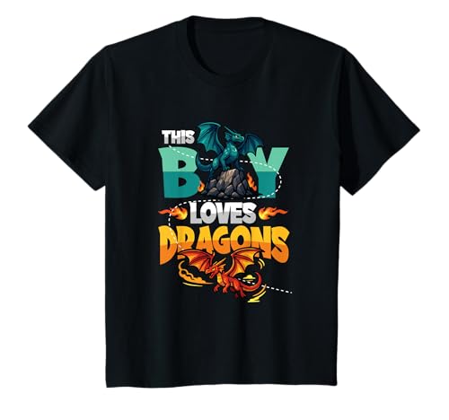 Kinder Dragon Lover Kids Dieser Junge liebt Drachen T-Shirt Kinder Dragon Lover Kids Dieser Junge liebt Drachen T-Shirt von Dragon Lover Apparel for Boys Designs