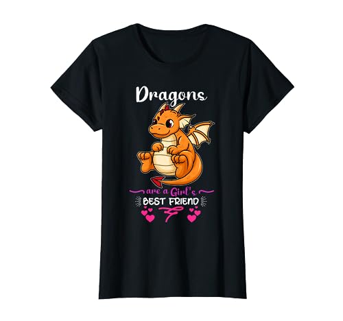 Dragons Are a Girl's Best Friend Girls Dragon Kids T-Shirt Dragons Are a Girl's Best Friend Girls Dragon Kids T-Shirt von Dragon Lover for Kids