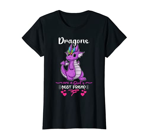 Dragons Are a Girl's Best Friend Girls Dragon Kids T-Shirt Dragons Are a Girl's Best Friend Girls Dragon Kids T-Shirt von Dragon Lover for Kids
