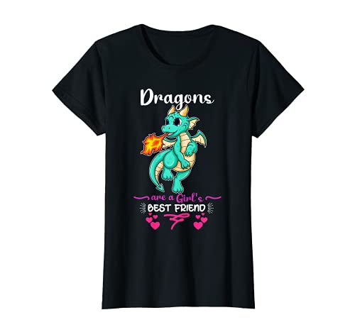Dragons Are a Girl's Best Friend Girls Dragon Kids T-Shirt Dragons Are a Girl's Best Friend Girls Dragon Kids T-Shirt von Dragon Lover for Kids