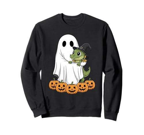 Lustiger Geisterdrache Kürbis Halloween Kinder Herren Damen Sweatshirt von Dragon Lovers Cute Halloween Outfits for Boy Girl