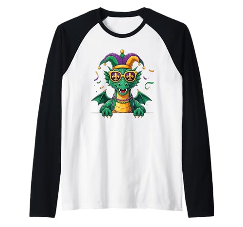 Lustiger Drache Karneval Karneval Damen Herren Kinder Raglan von Dragon Lovers Mardi Gras Costume for Boy Girl