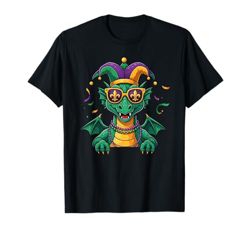 Lustiger Drache Karneval Karneval Damen Herren Kinder T-Shirt von Dragon Lovers Mardi Gras Costume for Boy Girl