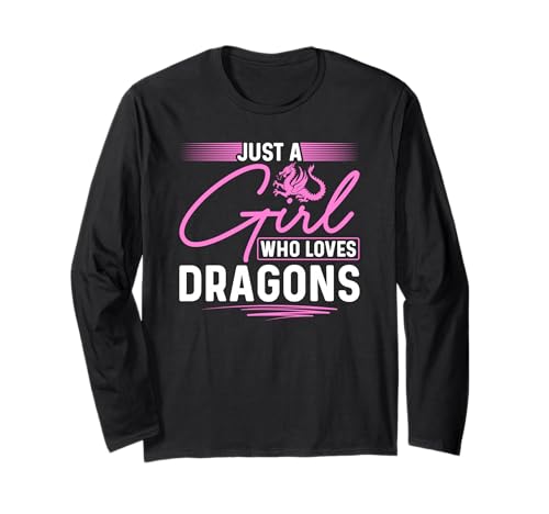 Nur EIN Mädchen, das Dragons Fantasy Creature liebt Langarmshirt von Dragon Lovers Mythical Creatures Fantasy Fan