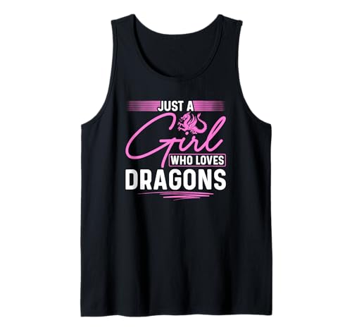 Nur EIN Mädchen, das Dragons Fantasy Creature liebt Tank Top von Dragon Lovers Mythical Creatures Fantasy Fan