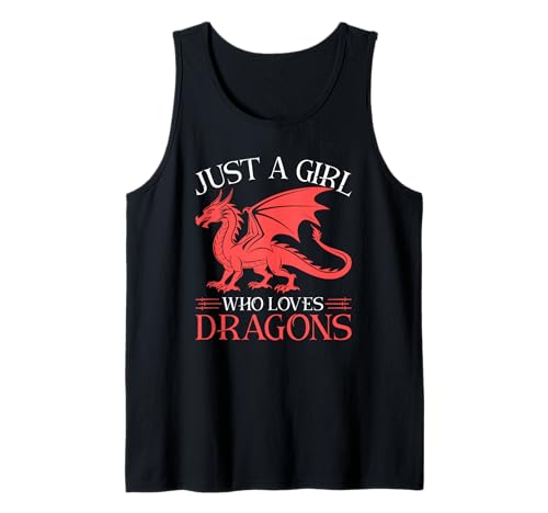 Nur EIN Mädchen, das Dragons Fantasy Creature liebt Tank Top von Dragon Lovers Mythical Creatures Fantasy Fan