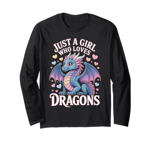 Nur ein Mädchen, das Drachenfrauen liebt Langarmshirt von Dragon Tees NYC