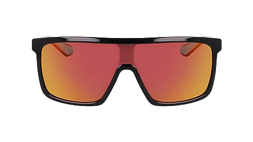 Dragon Herren Momentumisiert mit Polarisierten Sonnenbrille, Glänzendes Schwarz mit Grau mit Lumalens Red Ion Po Linse, Einheitsgröße von Dragon