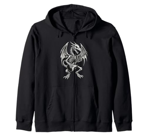 Skelett Drache E-Gitarre Halloween Musik Jungen Mädchen Kapuzenjacke Skelett Drache E-Gitarre Halloween Musik Jungen Mädchen Kapuzenjacke von DragonAxis1