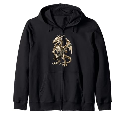 Skelett Drache Halloween E-Gitarre Musik Jungen Mädchen Kapuzenjacke Skelett Drache Halloween E-Gitarre Musik Jungen Mädchen Kapuzenjacke von DragonAxis1