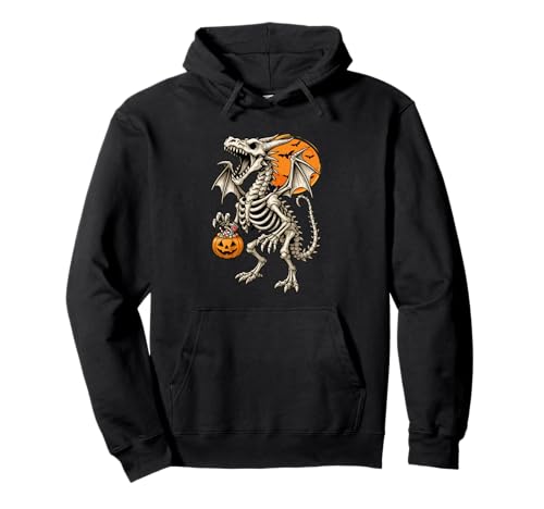 Skelett Drache Halloween Kürbis Jungen Mädchen Kinder Pullover Hoodie Skelett Drache Halloween Kürbis Jungen Mädchen Kinder Pullover Hoodie von DragonAxis1