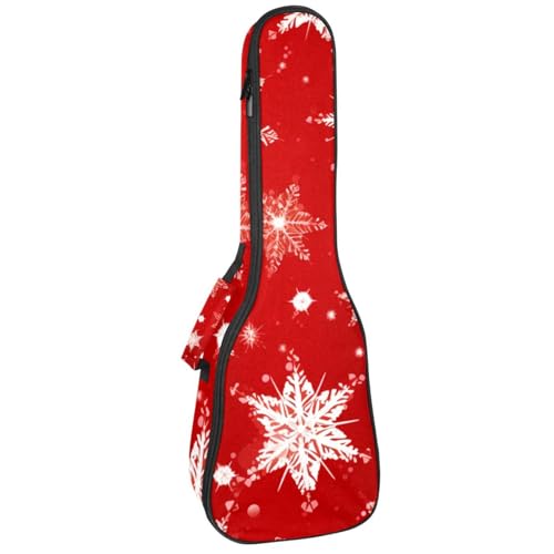 DragonBtu Ukulele Case Christmas Snowflakes Ukulele Gigbag with Adjustable Straps Ukulele Cover Backpack, mehrfarbig 9, 25.9x9x3.1in/66x23x8cm von DragonBtu