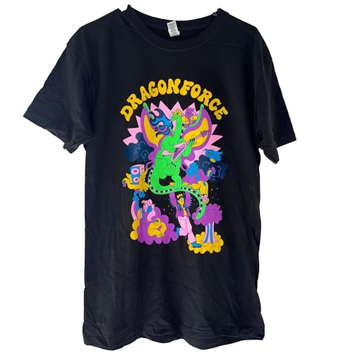 Dragonforce Happy Dragon T-Shirt (Offizielles Merchandise), Schwarz, Mittel von DragonForce