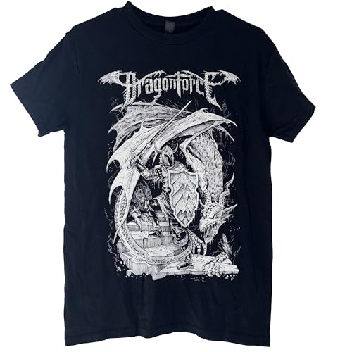 Dragonforce Sword Warrior 2024 USA Tour T-Shirt (Offizielles Merchandise), Schwarz, Mittel von DragonForce