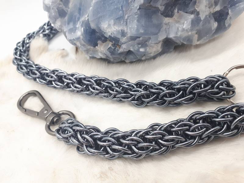 Chainmaille Portemonnaie Kette - Candy Cane Weave Chainmail Dicke Stabile Auf Bestellung 15, 20 Oder 25 Zoll von DragonHeARTSpace