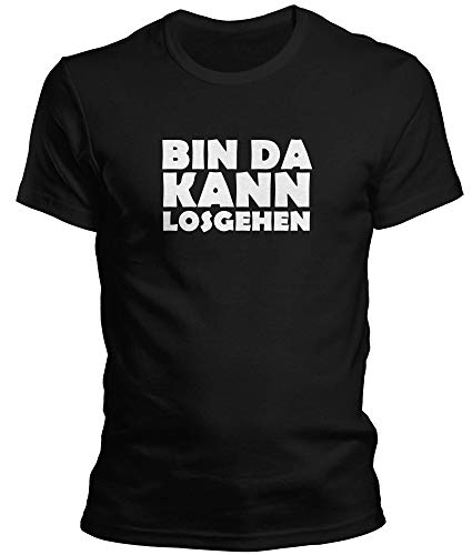 DragonHive Herren T-Shirt Bin da kann losgehen, Größe:3XL, Farbe:Schwarz von DragonHive