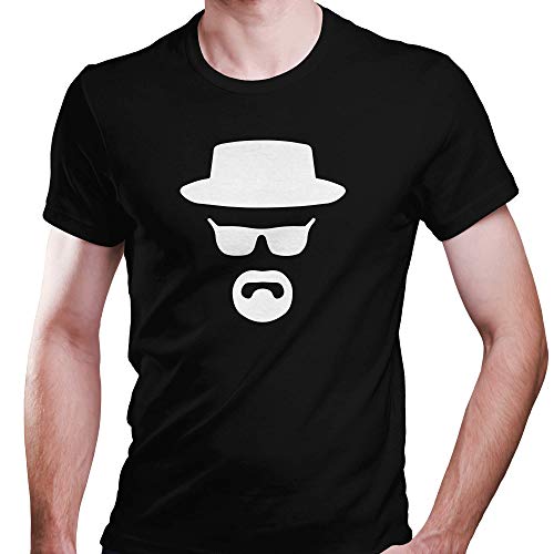 DragonHive Herren T-Shirt Braking Bad Walter White Hat Logo Chemiker Fun Arbeitskleidung, Größe:XL, Farbe:Schwarz von DragonHive