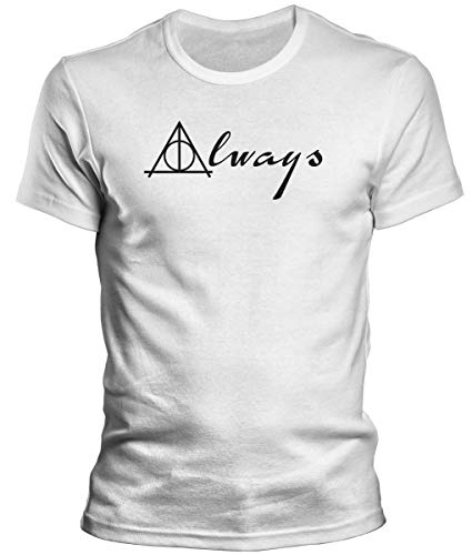 DragonHive Herren T-Shirt Harry Potter Always Motiv Fun, Größe:3XL, Farbe:Weiß von DragonHive