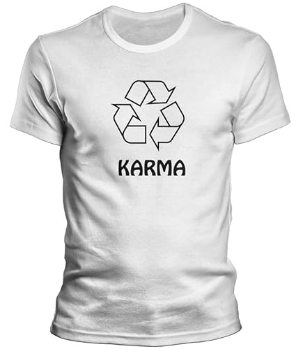 DragonHive Herren T-Shirt Karma, Größe:S, Farbe:Weiß von DragonHive
